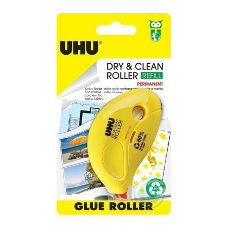 Fita Cola UHU Roller Permanente 6,5mm x 9,5m (Pacote com 6 unidades)
