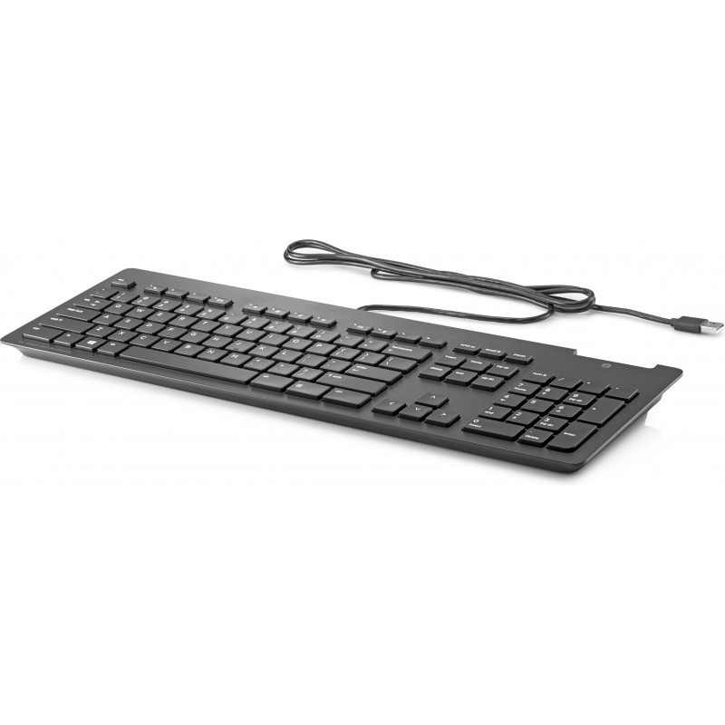 Teclado HP USB Business Slim SmartCard – Preto | Profissional e Seguro