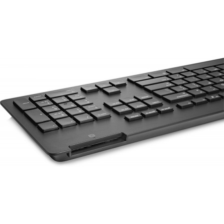 Teclado HP USB Business Slim SmartCard – Preto | Profissional e Seguro