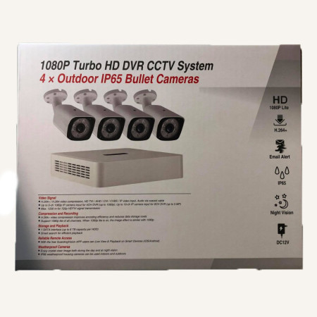 Kit Vigilância AHD 4CH com 4 Câmeras 1080P