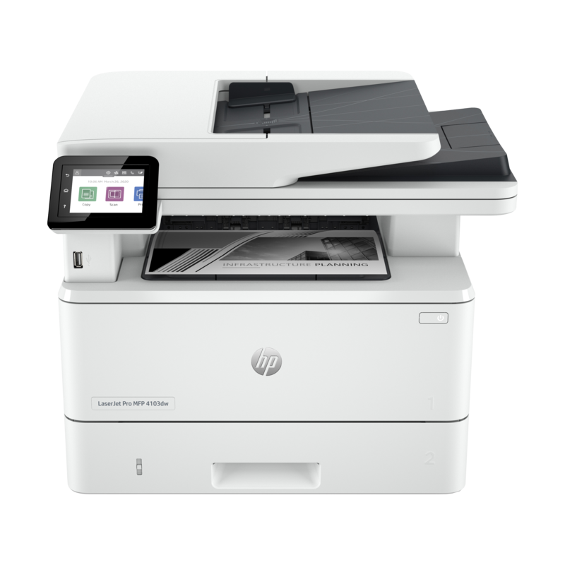 HP LaserJet Pro MFP 4103dw – Impressora Multifunções Mono 42ppm | M2J Tecnologia
