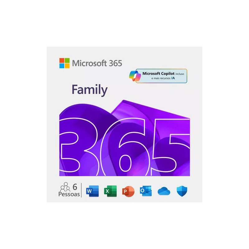 Microsoft Office 365 Família 6 Usuários – 1 Ano | Licença Digital ESD