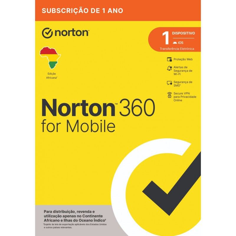 Norton 360 Mobile 2024 | Proteção Móvel Android & iOS | 1 Ano