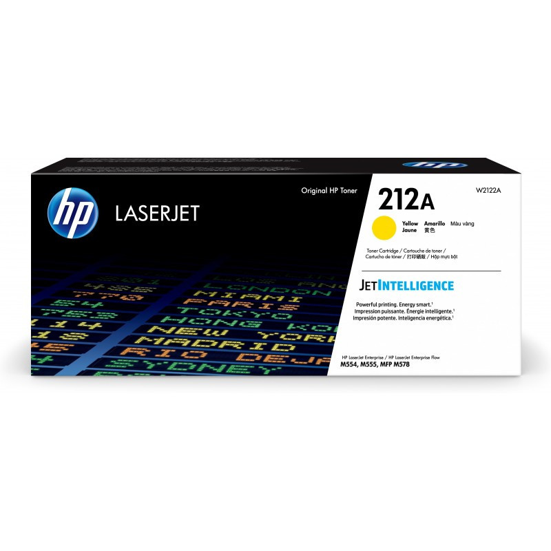 Toner HP 212A Amarelo (4.500 páginas) para LaserJet Enterprise M5xx | M2J Tecnologia