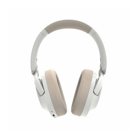 Auscultadores sem fio Creative Zen Hybrid 2, com Bluetooth e cancelamento de ruído, elegantes na cor creme.