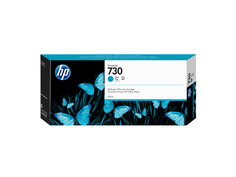 Tinteiro HP 730 P2V68A Ciano 300ml