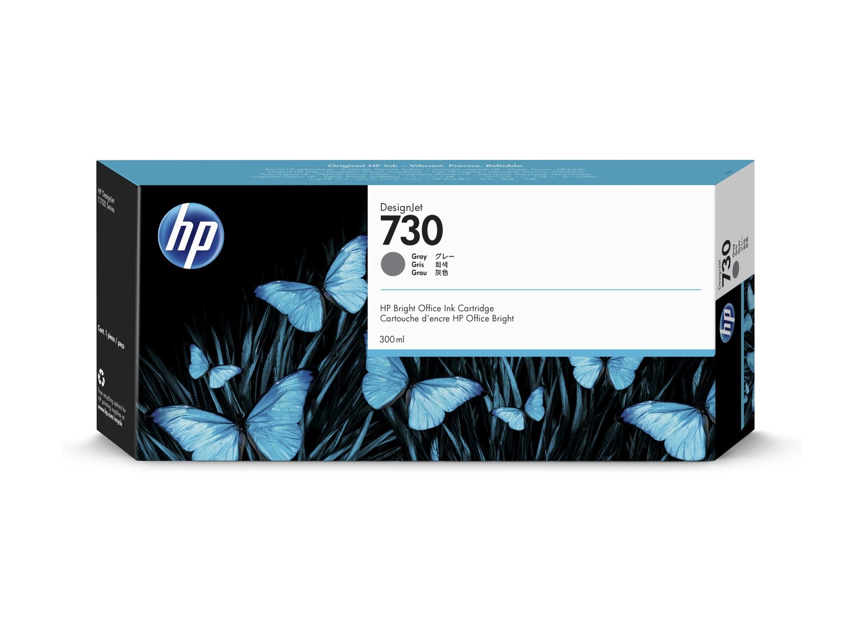 TINTEIRO HP 730 P2V72A CINZENTO