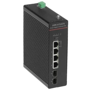 Switch Hikvision DS-3T0306P Industrial PoE 4 Portas
