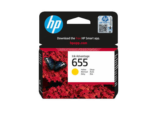 Tinteiro HP 655 CZ112AE Amarelo 600 Páginas