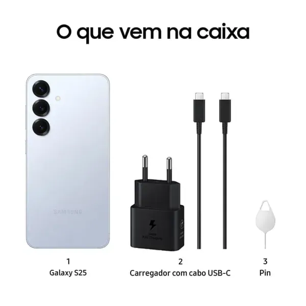 Smartphone Samsung Galaxy S25 DS 5G 12GB 256GB Prateado - Imagem 4