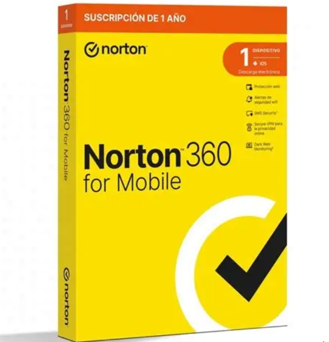 Antivírus Norton 360 Mobile – Licença Digital (ESD) para 1 Dispositivo (1 Utilizador / 1 Ano)